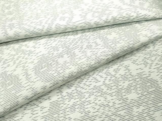 平和屋着物▽本場大島紬　白大島　単衣　花菱文　正絹　逸品　DABD5933fe｜平和屋