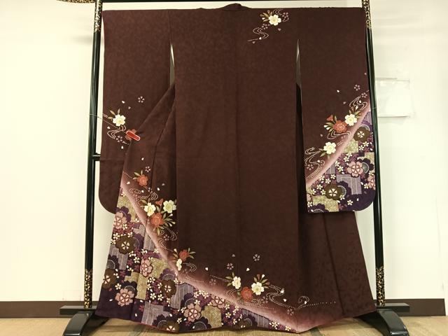 平和屋着物●豪華振袖 市松舞桜 暈し染め 金銀彩 正絹 逸品 CABC2687vp|平和屋