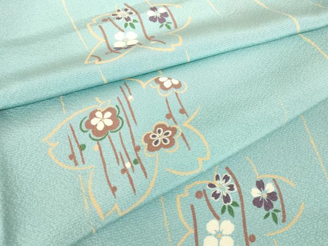 平和屋着物●上質な小紋　舞桜文　正絹　逸品　DABE4030az｜平和屋