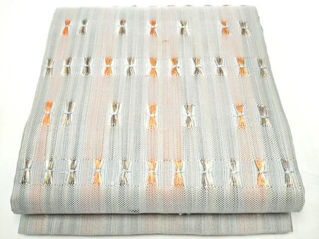 平和屋着物●太鼓柄袋帯　もじり織　縞　金糸　正絹　逸品　CABF8760hy｜平和屋