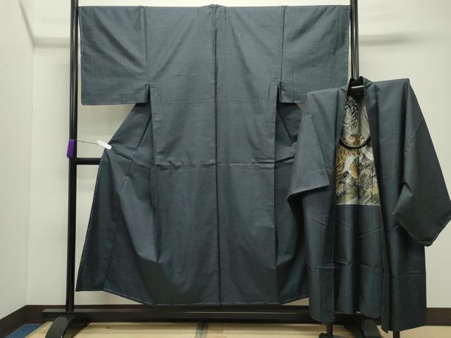 平和屋着物●男性　本場大島紬　アンサンブル　100亀甲　総詰め　正絹　逸品　未使用　CABC8043gh｜平和屋