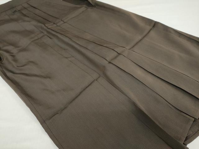 長閑やかさ屋御召しもの●成人男性 乗馬者袴 変わり縞 正絹 珠玉 DABB0985ud