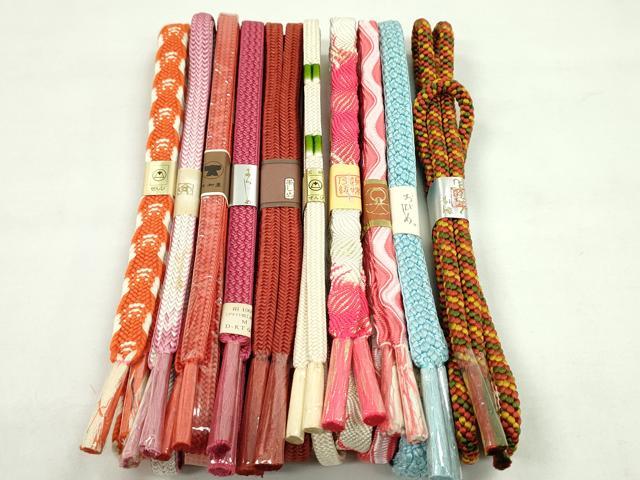 平和屋着物●和装小物 帯締め10本セット 御岳組 丸組 金糸 逸品 未使用 CABF7309ju