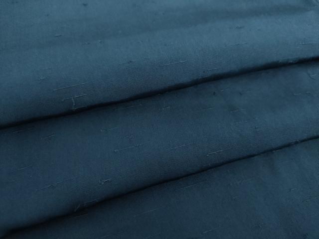平和屋着物●上質な色無地 お召縮緬 濃紺地 正絹 逸品 DABE5390ps|平和屋