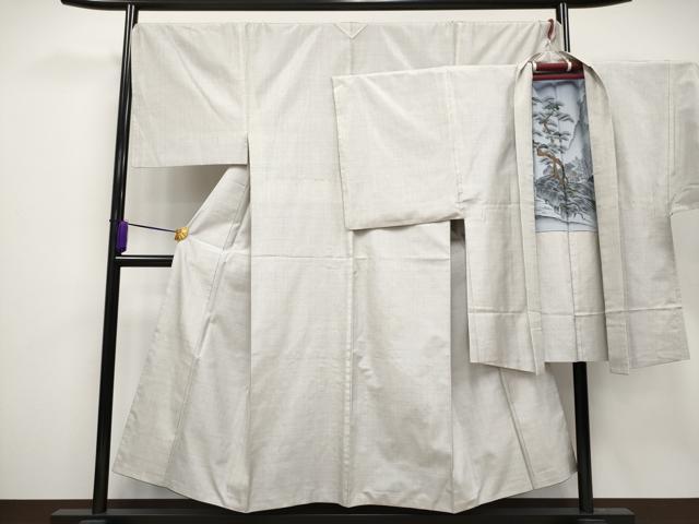 長閑やかさ屋中央局●御前上等 成人男性 発祥地大島紬 白大島 100亀甲 合奏団 総端っこ 珠玉 CYAA4307s6
