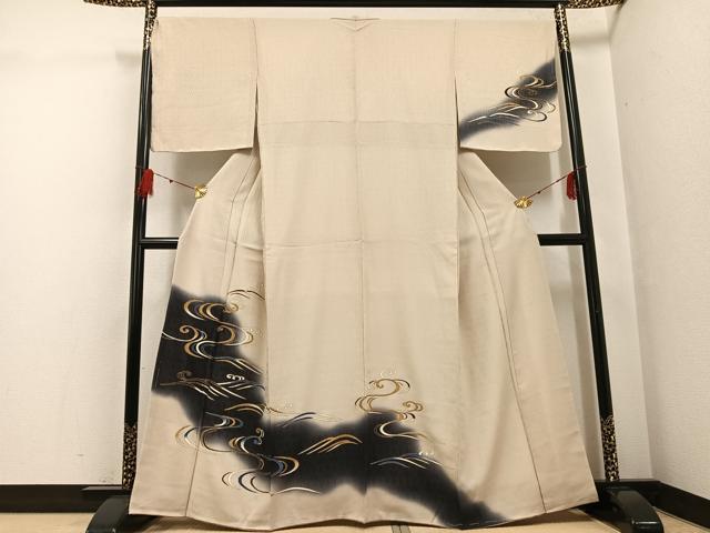 平和屋着物●訪問着　流水文　金彩　正絹　逸品　未使用　AABG0442ph｜平和屋