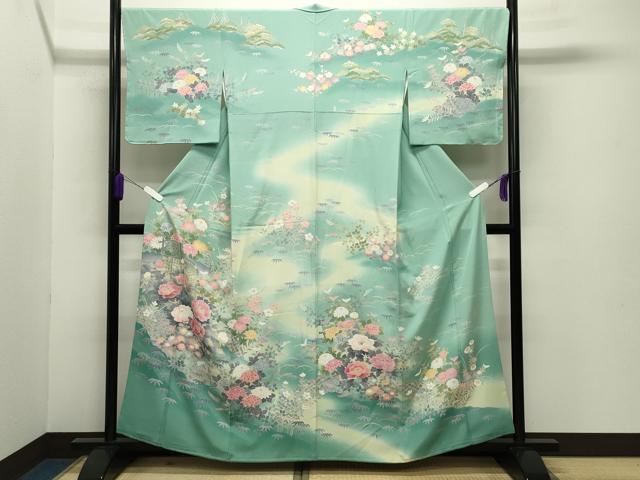 平和屋着物●十日町友禅作家　松雨　訪問着　枝花文　暈し染め　金銀彩　正絹　逸品　CABE2200yc 2026年最新】松雨 着物の人気アイテム - メルカリ