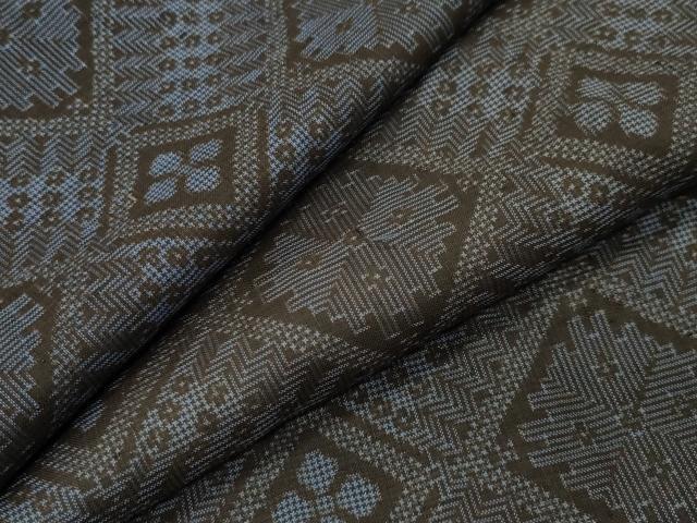 平和屋着物●本場大島紬　龍郷絣　正絹　逸品　CABC8064gh｜平和屋