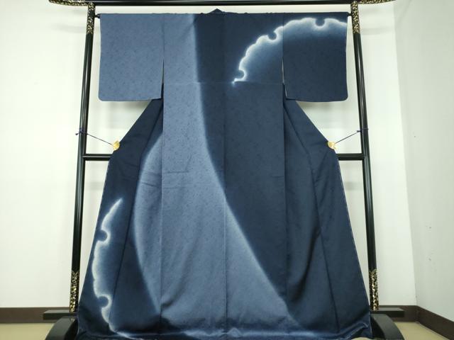 長閑やかさ屋御召しもの●短い訪問着 雪輪野生生物花文 暈し染め ロング丈 正絹 珠玉 未当て嵌める DABE5404ps