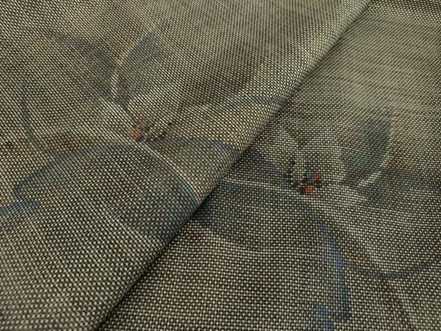 平和屋着物●本場大島紬　9マルキ　草花文　正絹　逸品　DABE5414ps｜平和屋