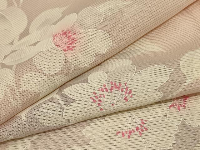 平和屋着物＊夏物 小紋 絽 草花文 正絹 逸品 AABE0646jd｜平和屋