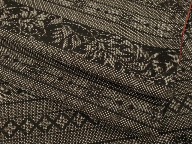 平和屋着物●本場大島紬 一元絣 横段文 正絹 逸品 AABI8831ck|平和屋