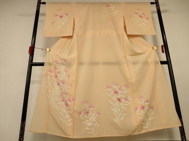 長閑やかさ屋御召しもの＊夏物 短い訪問着 絽 被子植物文 正絹 珠玉 AABE2688jd