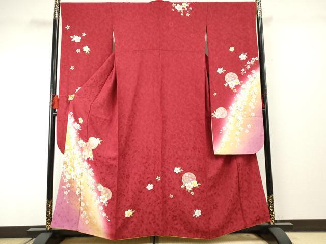 平和屋着物●豪華振袖　花毬文　暈し染め　金糸　金彩　正絹　逸品　AABF4286cs｜平和屋