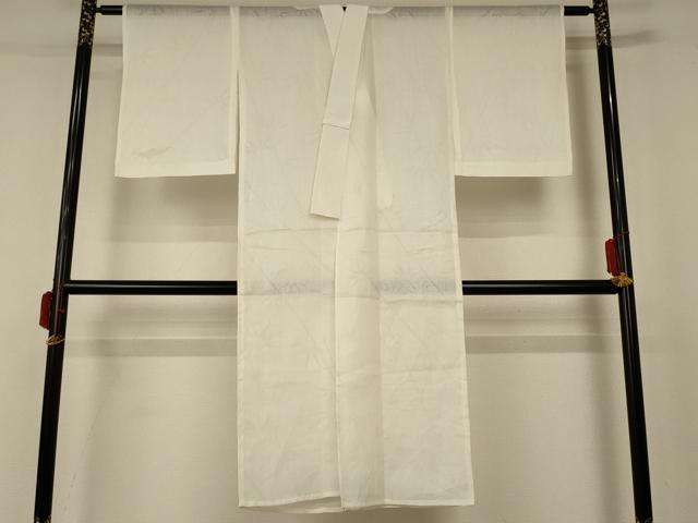 長閑やかさ屋お召しもの＊夏物 長襦袢 笹竹紋紗 白いこと 洗えるお召しもの AABD6618jd