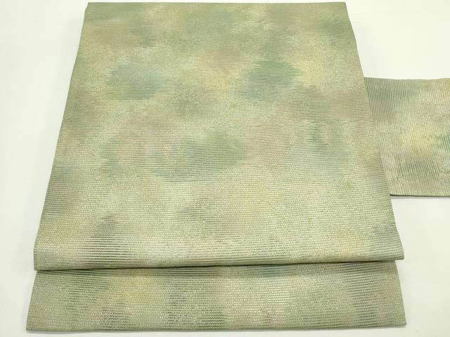 平和屋着物＊夏物　九寸名古屋帯　霞文　金糸　正絹　逸品　CABJ9163rv｜平和屋