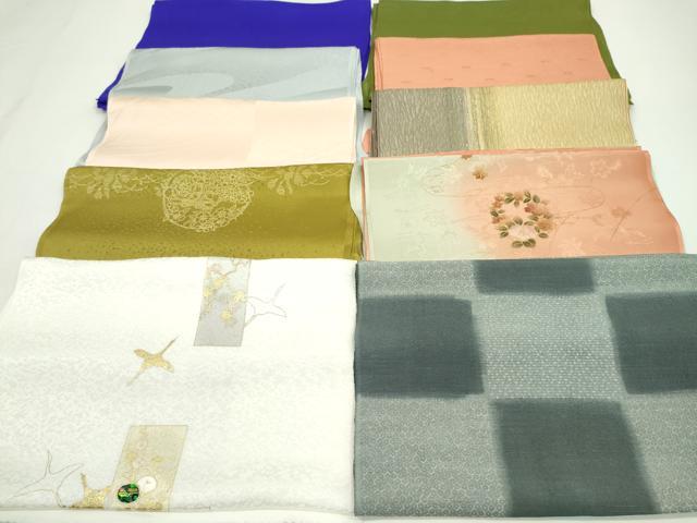 平和屋着物★和装小物 帯揚げ10枚セット 丹後ちりめん 正絹 逸品 CABA9439ju