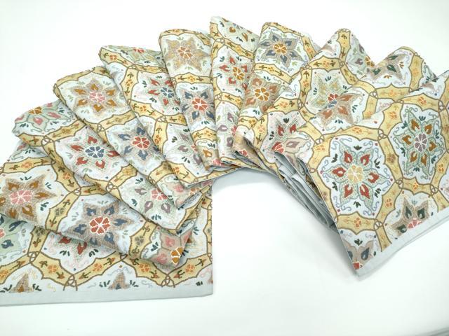 長閑やかさ屋中央局●より良い 袋帯 総刺しゅう 中国三大刺しゅう スワトウ相良刺しゅう 亀甲花文 金彩 珠玉 CZAA5121s6