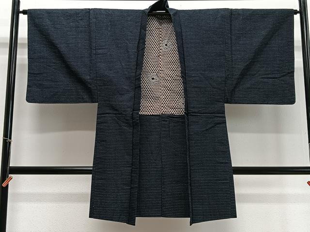 平和屋着物∞男性 長羽織 絣文様 綿 逸品 CABD4584ua|平和屋