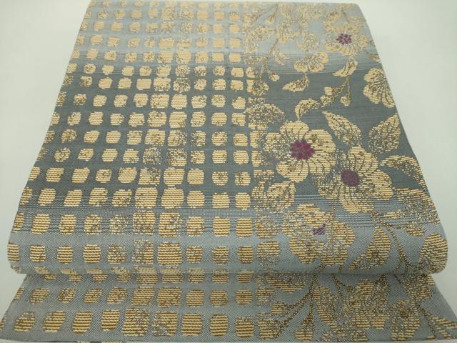 長閑やかさ屋御召しもの●両面 六通柄袋帯 辻が花 金糸 正絹 珠玉 DABE5169ps