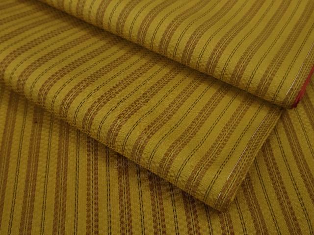平和屋本店●極上　山下八百子　本場黄八丈　市松綾織　紬　間道　逸品　DZAB2421kh6｜平和屋
