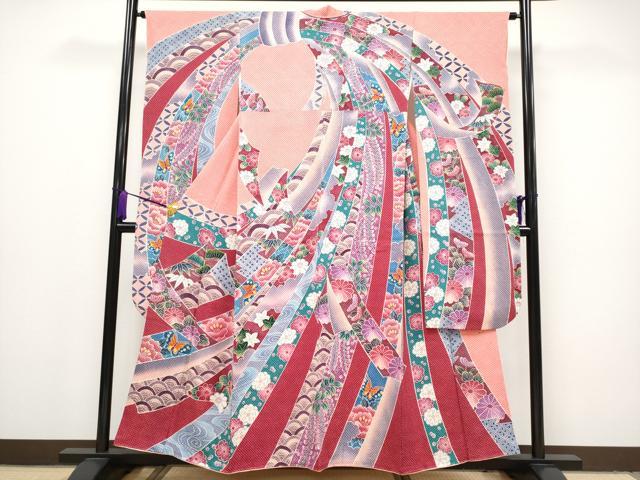 楽天市場】平和屋着物○名門 藤娘きぬたや・総絞り 振袖 枝花文 上代53