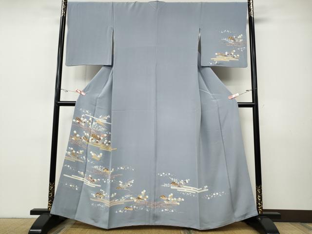 平和屋着物●訪問着 エ霞扇面花文 正絹 逸品 CABH9888ut|平和屋