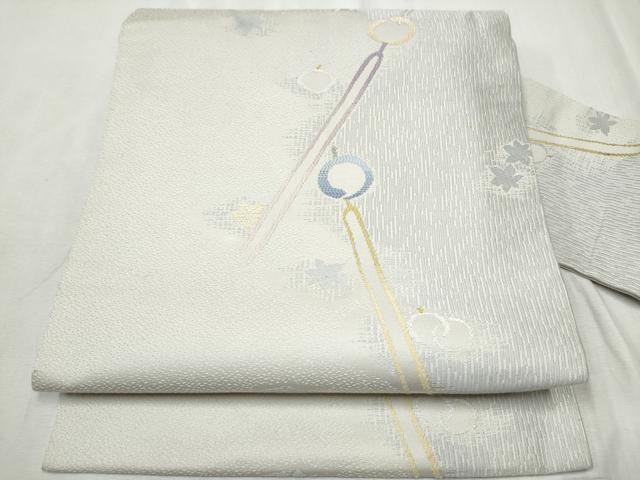平和屋着物●九寸名古屋帯 唐織 簪 金銀糸 正絹 逸品 CABD0688hy|平和屋