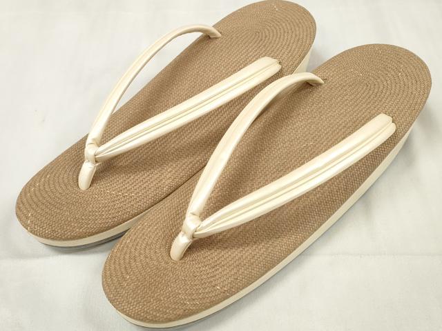 長閑やかさ屋御召しもの＊夏物 和装小物 パナマ草履 履きもの きくこのみ 珠玉 未当て嵌める DABA7161zzz