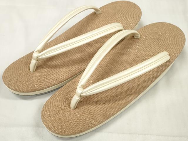 長閑やかさ屋御召しもの＊夏物 和装小物 パナマ草履 履きもの きくこのみ 珠玉 未当て嵌める DABA7162zzz