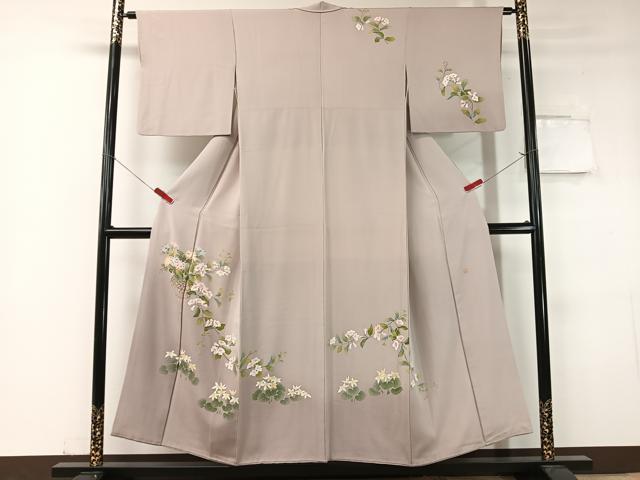 平和屋着物●本加賀友禅作家　鶴見保次　訪問着　花篭文　暈し染め　正絹　逸品　CABC9723vp｜平和屋
