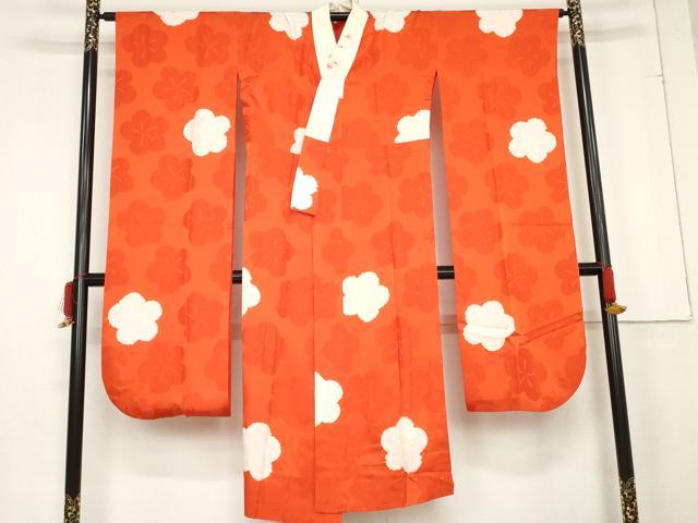 平和屋着物●振袖用長襦袢　無双仕立て　絞り　舞花文　半衿刺繍　正絹　逸品　AABE8559cs｜平和屋