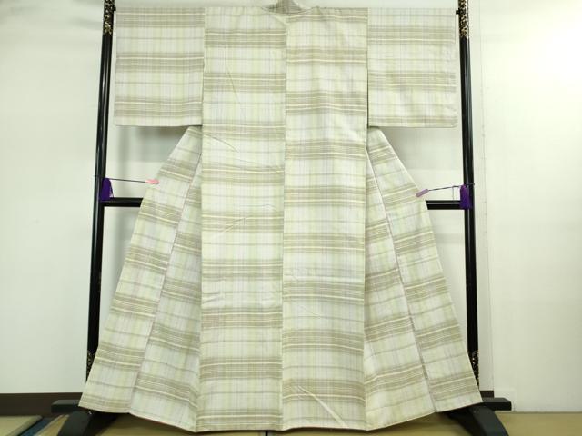 長閑やかさ屋御召しもの●飛び切り 結城紬 横段文 珠玉 DZAB2531kh6