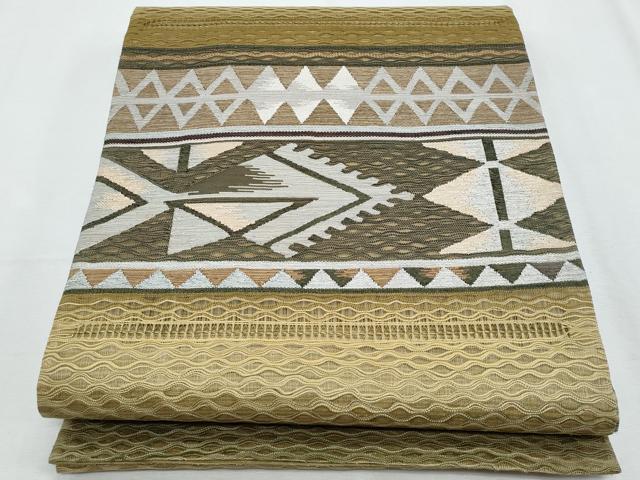 平和屋着物＊夏物 太鼓柄袋帯 すくい織 横段文 正絹 逸品 CABI5882fb｜平和屋