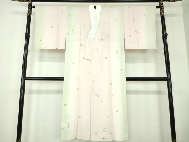平和屋着物●上質な長襦袢　無双仕立て　舞桜　暈し染め　正絹　逸品　DABB4355ps｜平和屋
