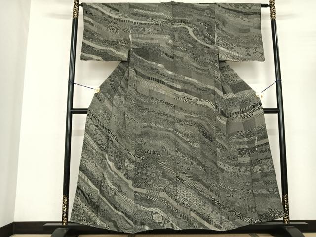 平和屋着物●伝統工芸士 染谷梅治　訪問着　百柄　正絹　逸品　AABF0710fy｜平和屋