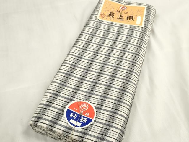 長閑やかさ屋御召しもの＊夏物 浴衣 布切れ 着尺 最上織 透かし彫り 証紙付き添い人 綿 珠玉 未当て嵌める DABA7717zzz