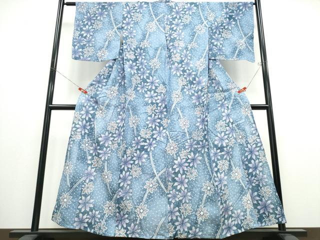 長閑やかさ屋お召しもの∴夏物 浴衣 有松鳴海絞り 枝垂れ花文 綿 珠玉 CABB6638ng