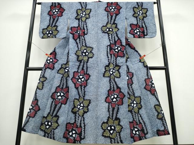 平和屋着物&there4;夏物 浴衣 有松鳴海絞り 枝花文 綿 逸品 CABB6639ng｜平和屋