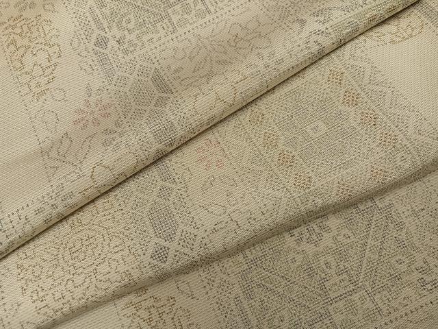 長閑やかさ屋御召しもの●飛び切りな紬 花尽くし 正絹 珠玉 AABF6105ph
