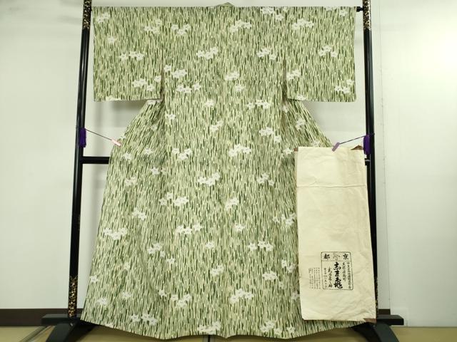 長閑やかさ屋中央局＊御前上等 夏物 銀座 志ま亀 小紋 絽 舞花文 たとう紙付き添い人 珠玉 未当て嵌める DZAB2962kh6