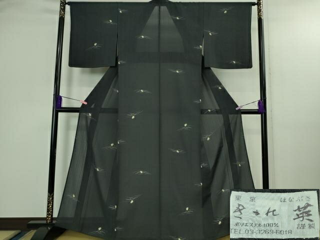 長閑やかさ屋御召しもの＊飛び切り 夏物 洗える最飛び切り御召しもの ＜英＞はなぶさ謹製 小紋 蛍 蛍 蛍暈し 青赤銅色地 珠玉 DZAB3009kh6