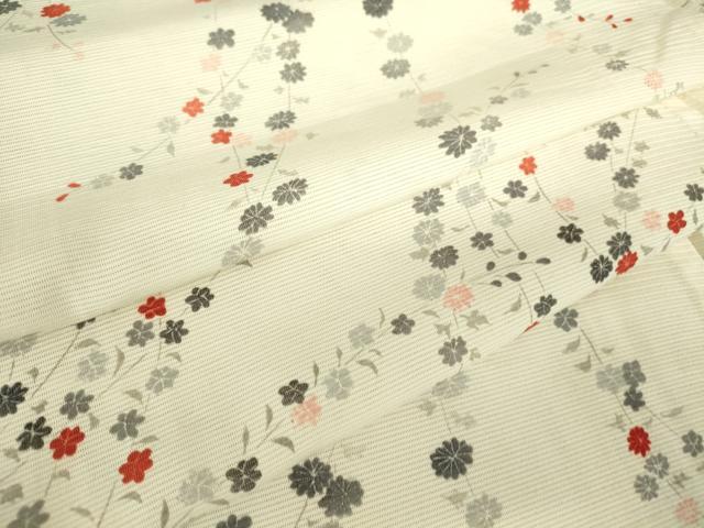長閑やかさ屋御召しもの＊夏物 小紋 絽 小花文 正絹 珠玉DABA4457az