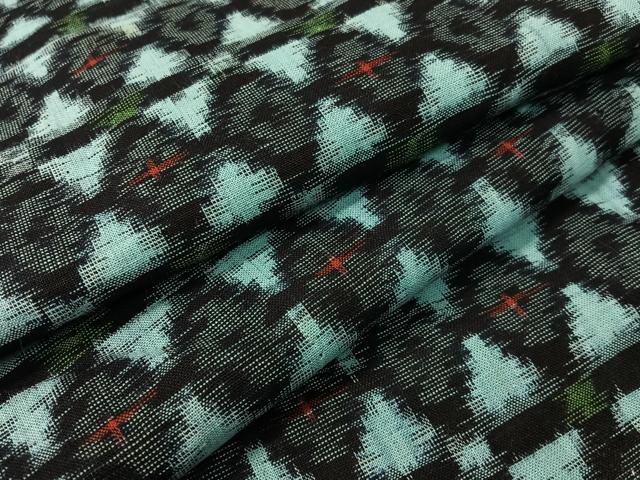 長閑やかさ屋御召しもの●久留米絣 単衣 菱吉祥文 綿 珠玉 CABC2630vp