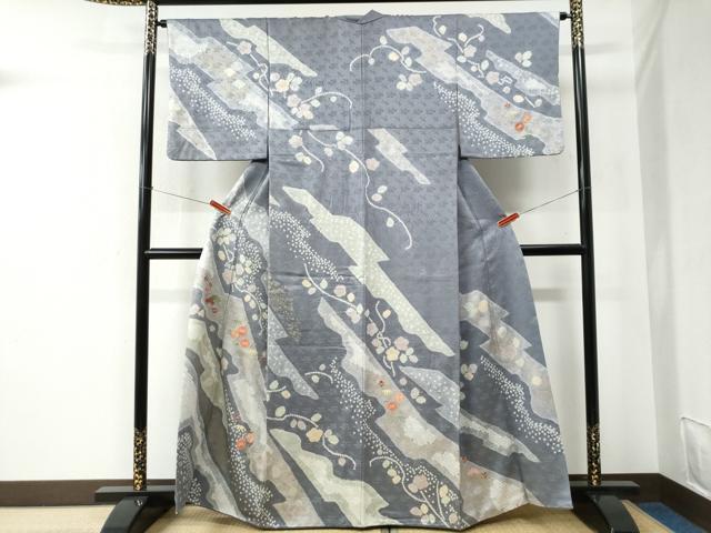 平和屋着物●訪問着　駒刺繍　絞り　吉祥花唐草文　金彩　正絹　逸品　CABC6472yc｜平和屋
