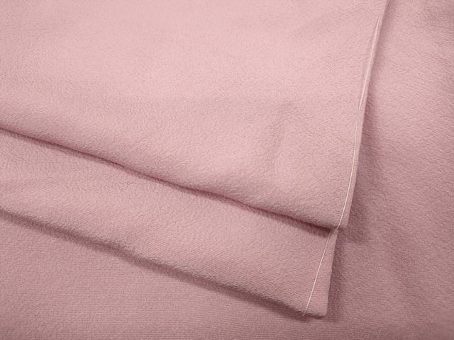平和屋着物●上質な色無地　霞地紋　鴇色　正絹　逸品　CABC2259ut｜平和屋