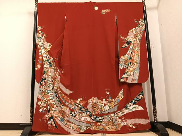 平和屋着物●豪華振袖 松竹梅花熨斗文 金彩 正絹 逸品 AABF6927ph|平和屋