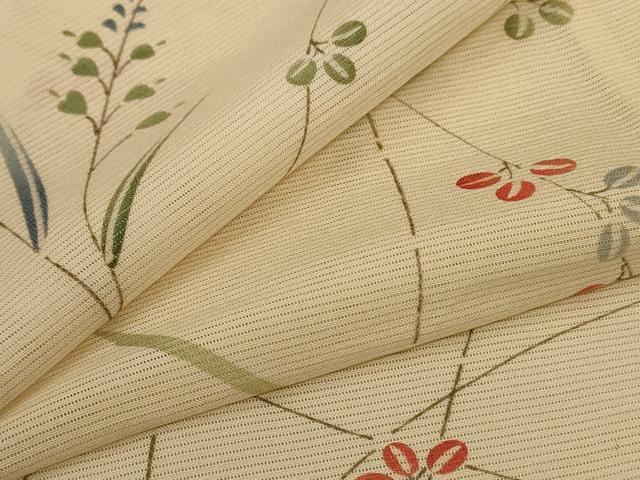 長閑やかさ屋御召しもの＊夏物 小紋 絽 萩文 正絹 珠玉 AABF6825jd