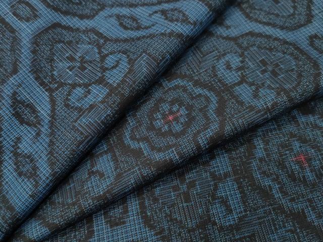 平和屋着物●本場大島紬 割り込み絣 菱吉祥文 正絹 逸品 CABG4374gh|平和屋