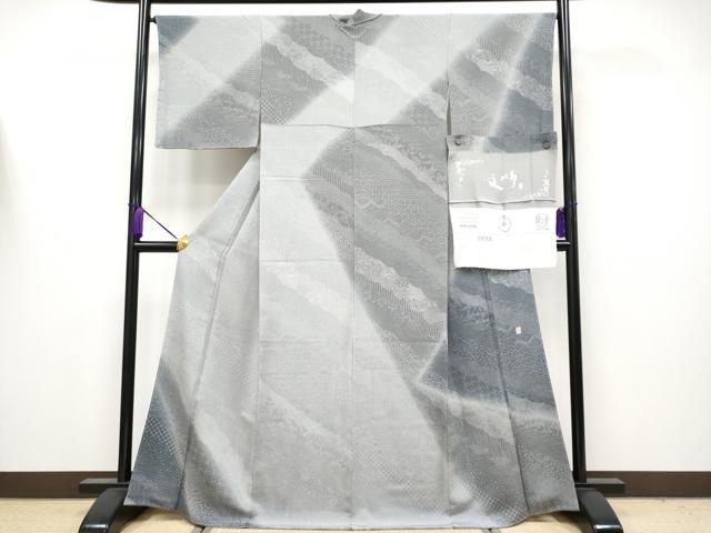 長閑やかさ屋御召しもの●飛び切り 小林文次郎 短い訪問着 日本の首都小紋 寄せ小紋柄 暈し染め 伊と幸 反端付き添い人 珠玉 未当て嵌める CYAA4178s6